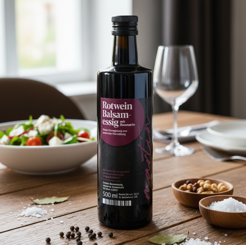 Rotwein-Balsamessig mit Rosmarin