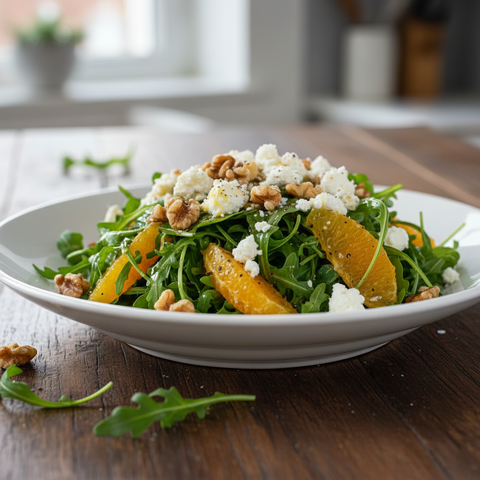 Perfekt kombiniert - Mediterraner Rucola-Orangen-Salat >> zum Rezept