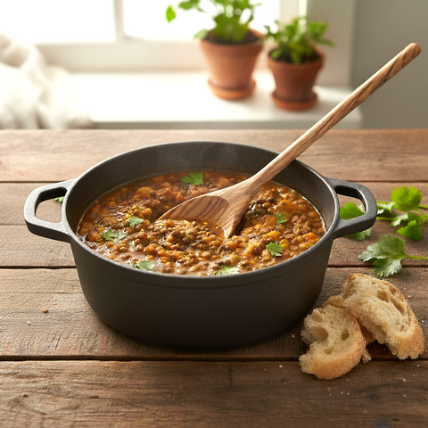 Kochlöffel aus Olivenholz, mit Spitze