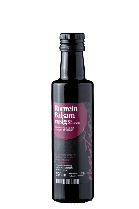 Rotwein-Balsamessig mit Rosmarin